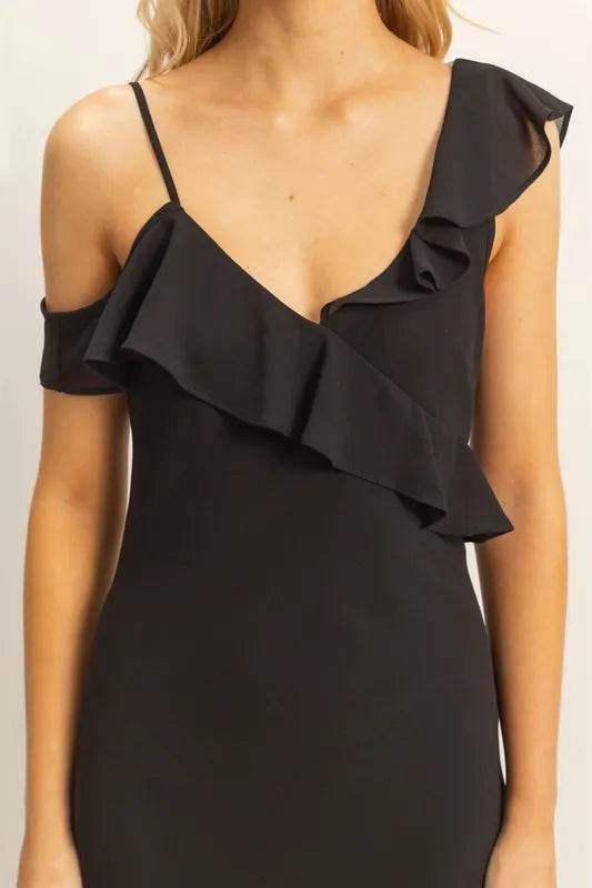 HYFVE Chiffon Ruffle Trim Midi Dress - Shop Style & More | Fresh Looks, Everyday Deals & Free Shipping