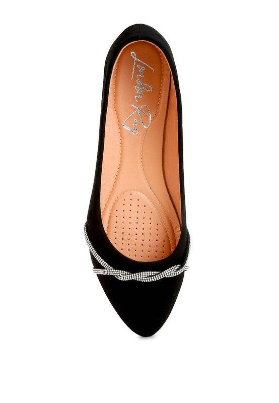 Playasu Rhinestone Faux Leather Ballerinas - Shop Style & More | Fresh Looks, Everyday Deals & Free Shipping