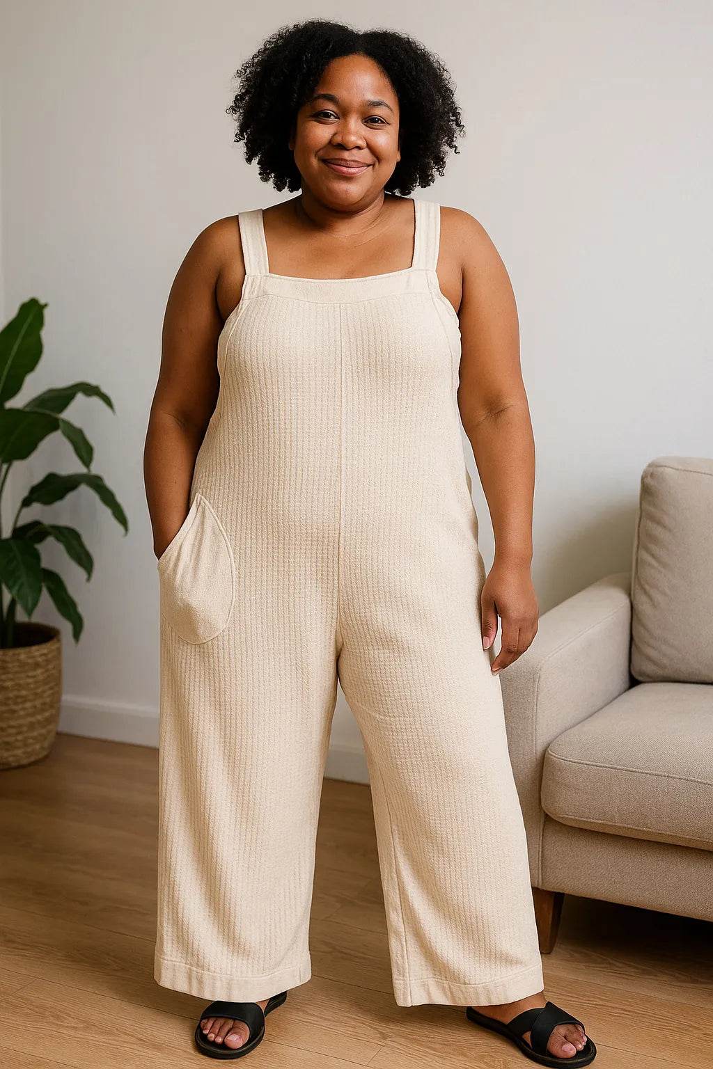 Zenana Knit Waffle Wide Leg Overalls - Shop Style & More | Fresh Looks, Everyday Deals & Free Shipping