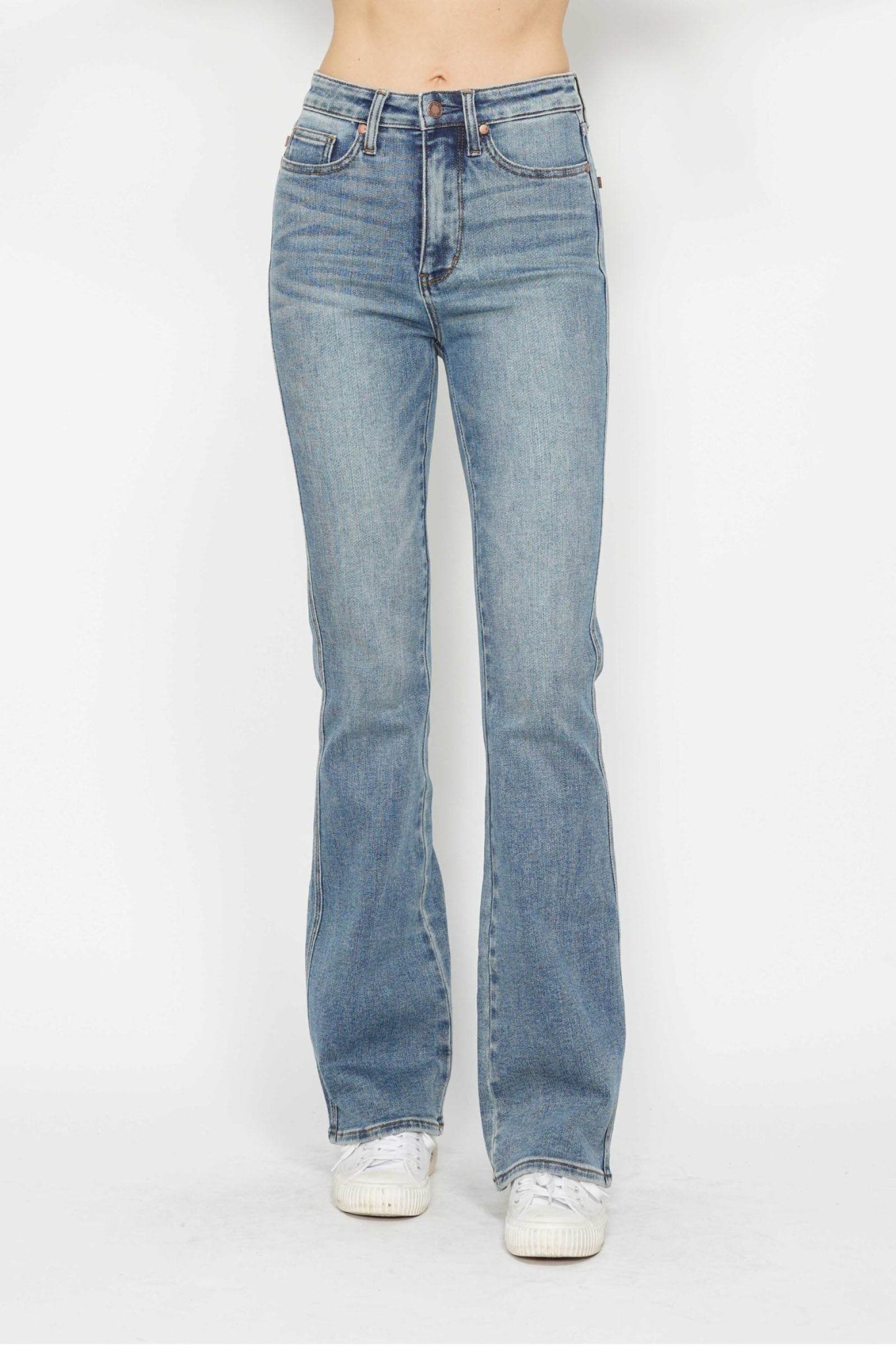 Judy Blue Full Size Tummy Control Back Embroidered Pocketed Bootcut Jeans Plus Size - Shop Style & More | Fresh Looks, Everyday Deals & Free Shipping