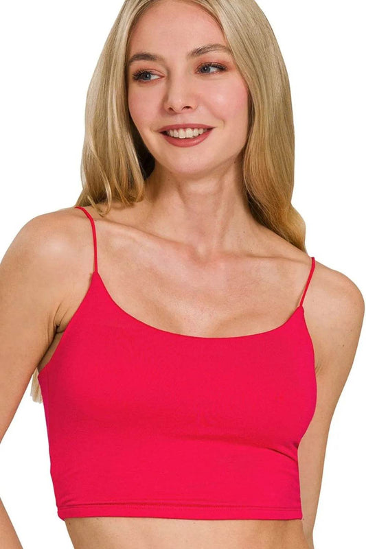 Zenana Double Layered Spaghetti Bra Cami - Shop Style & More | Fresh Looks, Everyday Deals & Free Shipping