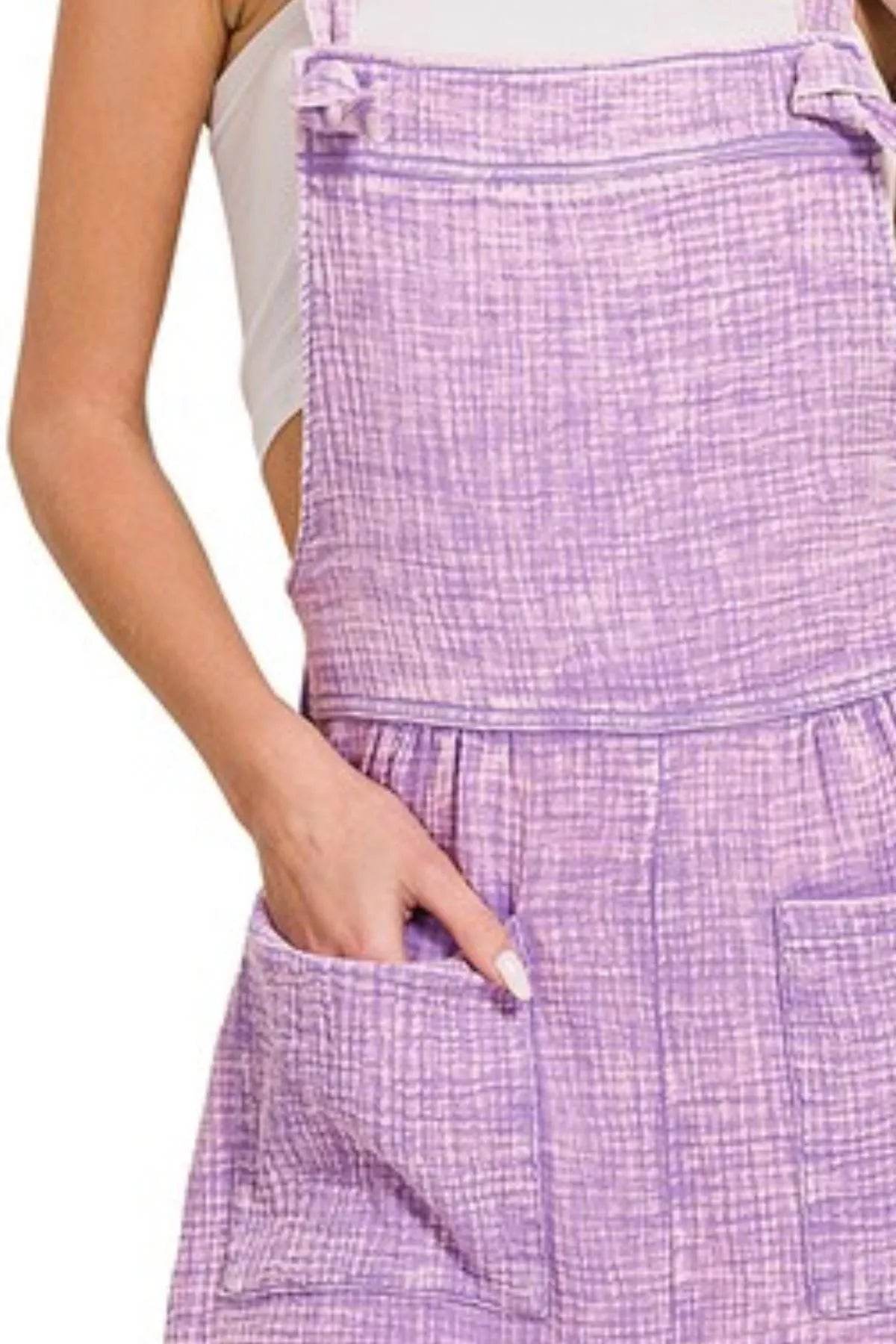 Zenana Woven Double Gauze Acid Washed Romper - Shop Style & More | Fresh Looks, Everyday Deals & Free Shipping