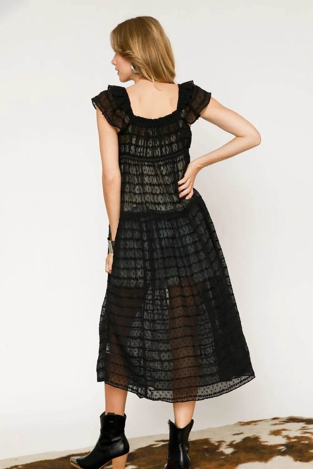 Umgee Sheer Lace Ruffled Cap Sleeve Cover Up - Shop Style & More | Fresh Looks, Everyday Deals & Free Shipping