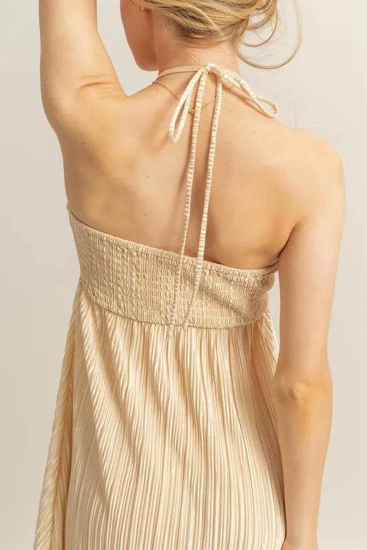 HYFVE Knotted Detail Halter Neck Flowy Maxi Dress - Shop Style & More | Fresh Looks, Everyday Deals & Free Shipping