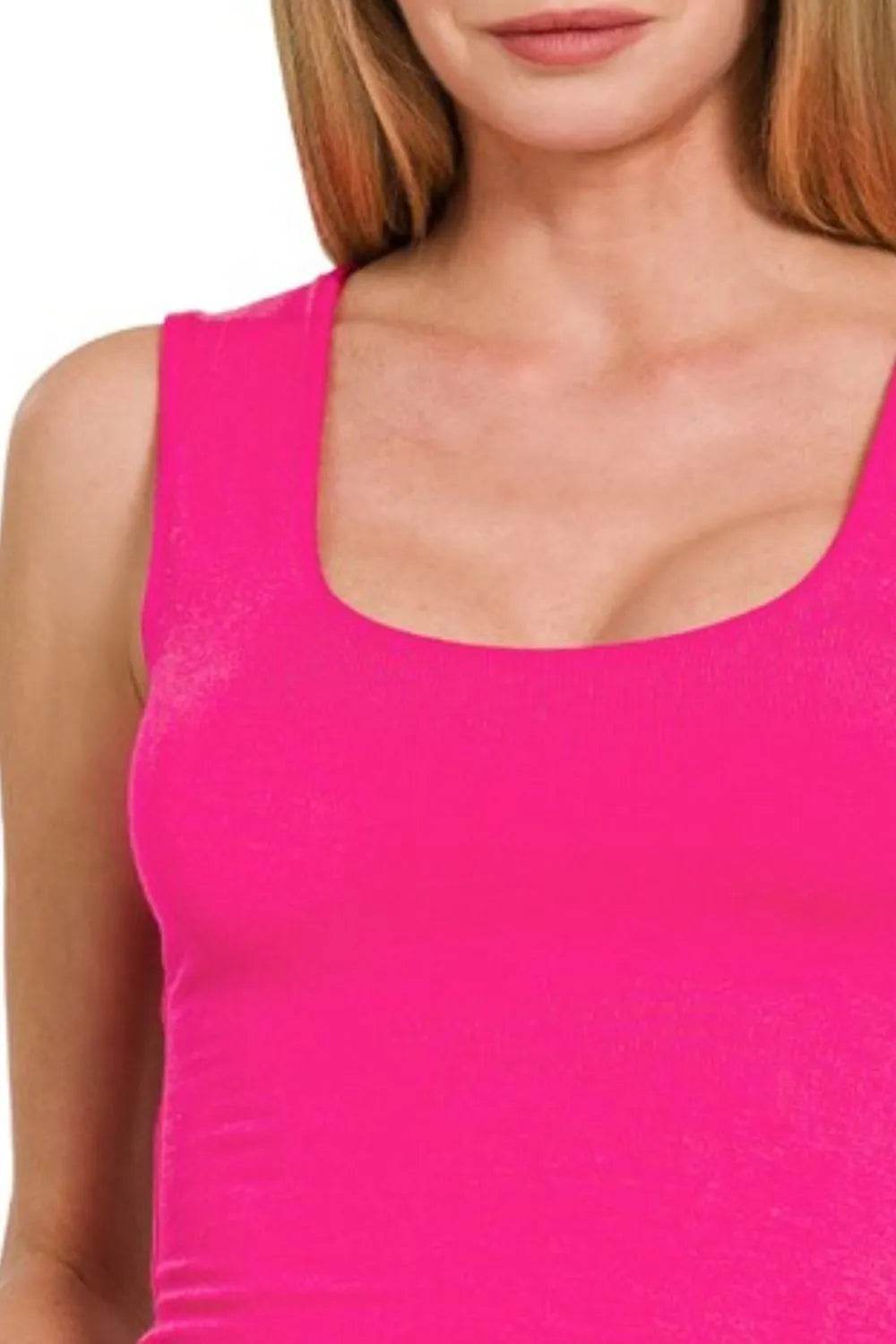 Zenana Double Layered Cropped Tank Top - Shop Style & More | Fresh Looks, Everyday Deals & Free Shipping