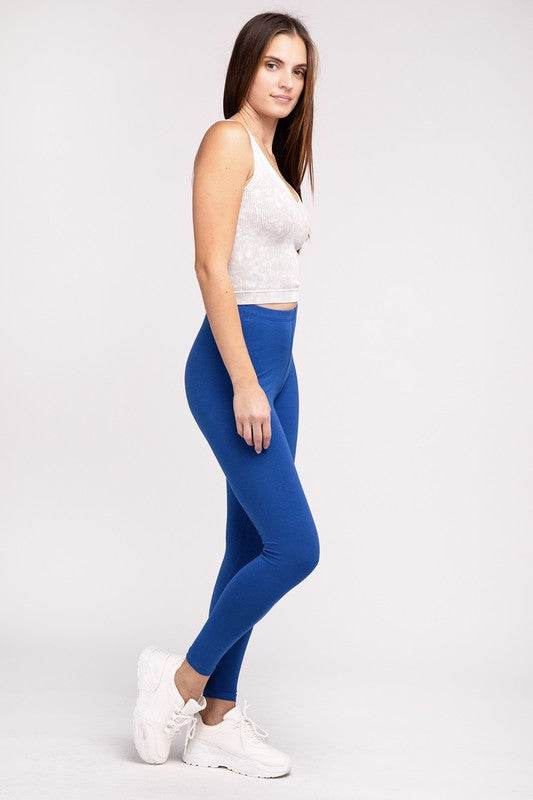 Premium Cotton Full-Length Leggings - Shop Style & More | Fresh Looks, Everyday Deals & Free Shipping