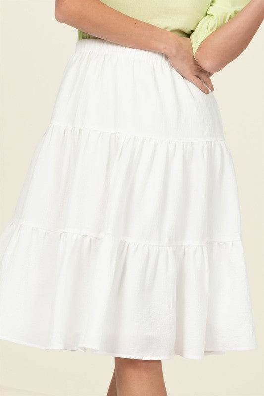 Call It a Day Tiered Midi Skirt - Shop Style & More | Fresh Looks, Everyday Deals & Free Shipping