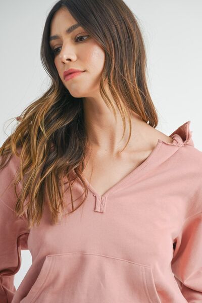 MABLE French Terry Hooded Romper Jumpsuits