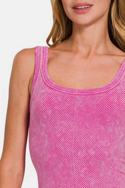 Zenana Ribbed Scoop Neck Tank - Shop Style & More | Fresh Looks, Everyday Deals & Free Shipping
