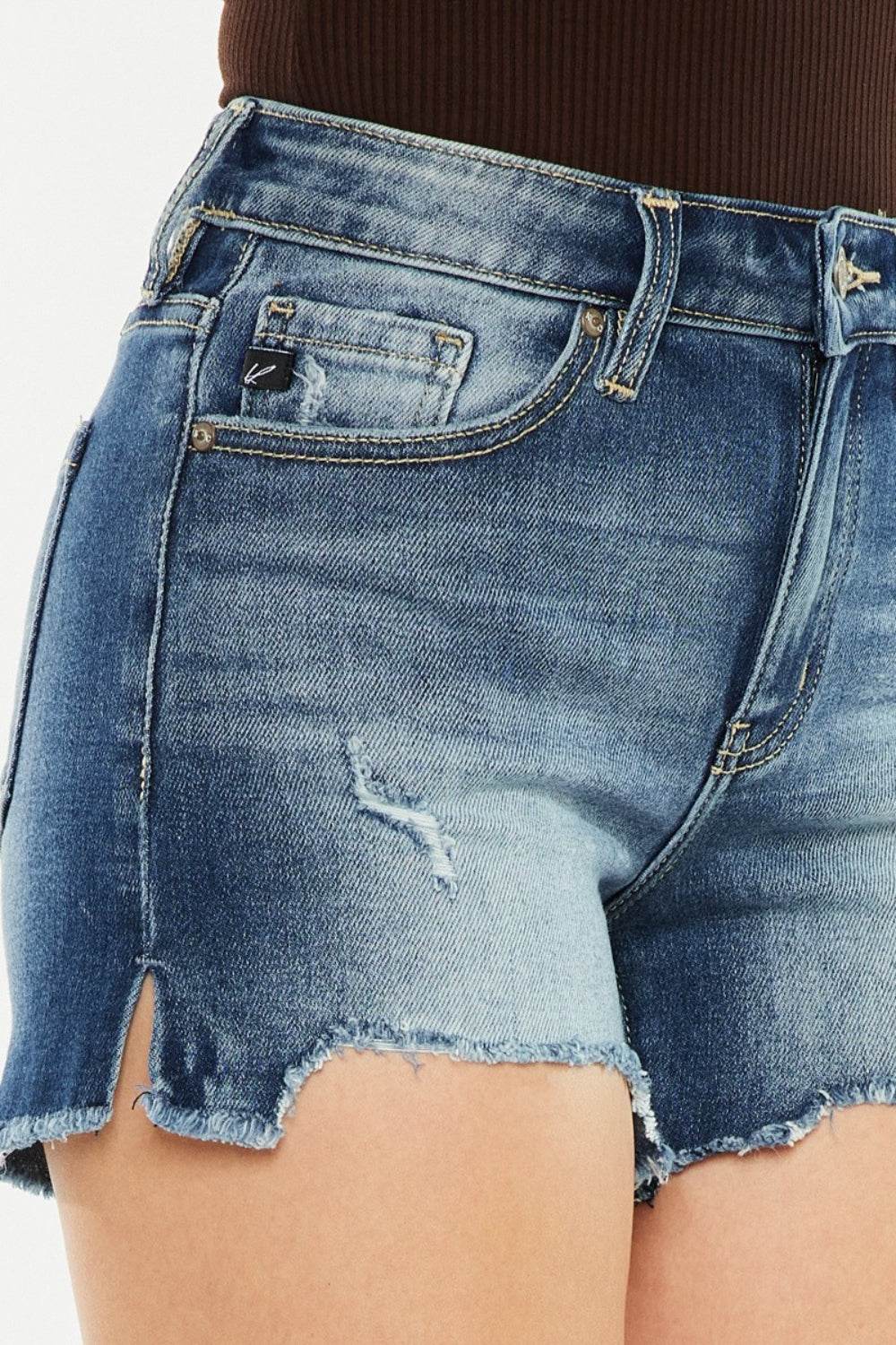 Kancan High Waist Raw Hem Denim Shorts - Shop Style & More | Fresh Looks, Everyday Deals & Free Shipping