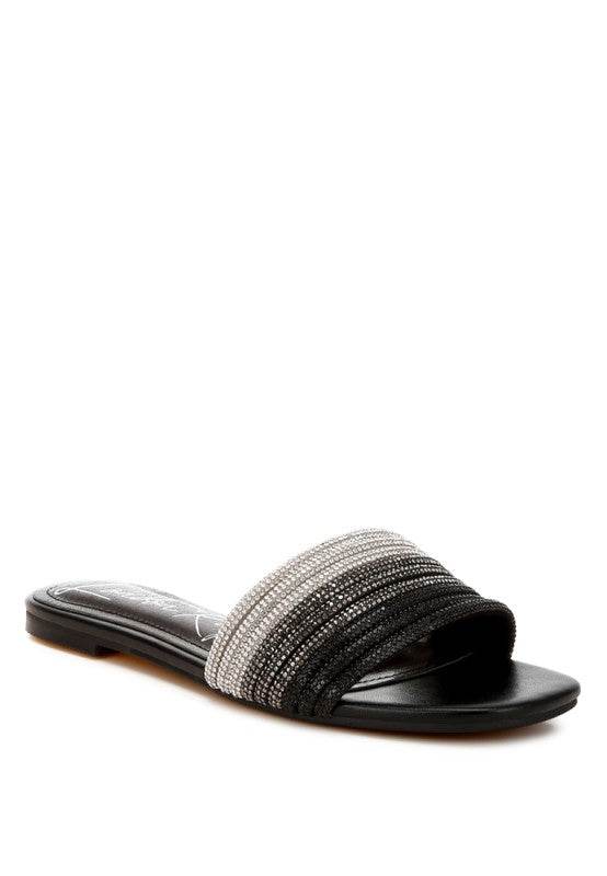 Chrisy Rhinestone Strap Slip On Flats - Shop Style & More | Fresh Looks, Everyday Deals & Free Shipping