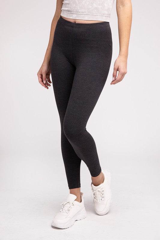 Premium Cotton Full-Length Leggings - Shop Style & More | Fresh Looks, Everyday Deals & Free Shipping