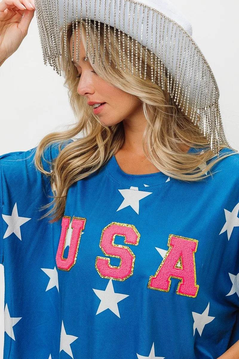 BiBi Fourth Of July Star Knit T-Shirt - Shop Style & More | Fresh Looks, Everyday Deals & Free Shipping