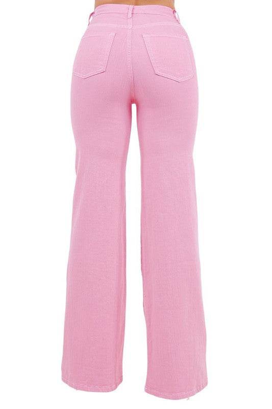 Rodeo Wide Leg Jean in Pink - Shop Style & More | Fresh Looks, Everyday Deals & Free Shipping