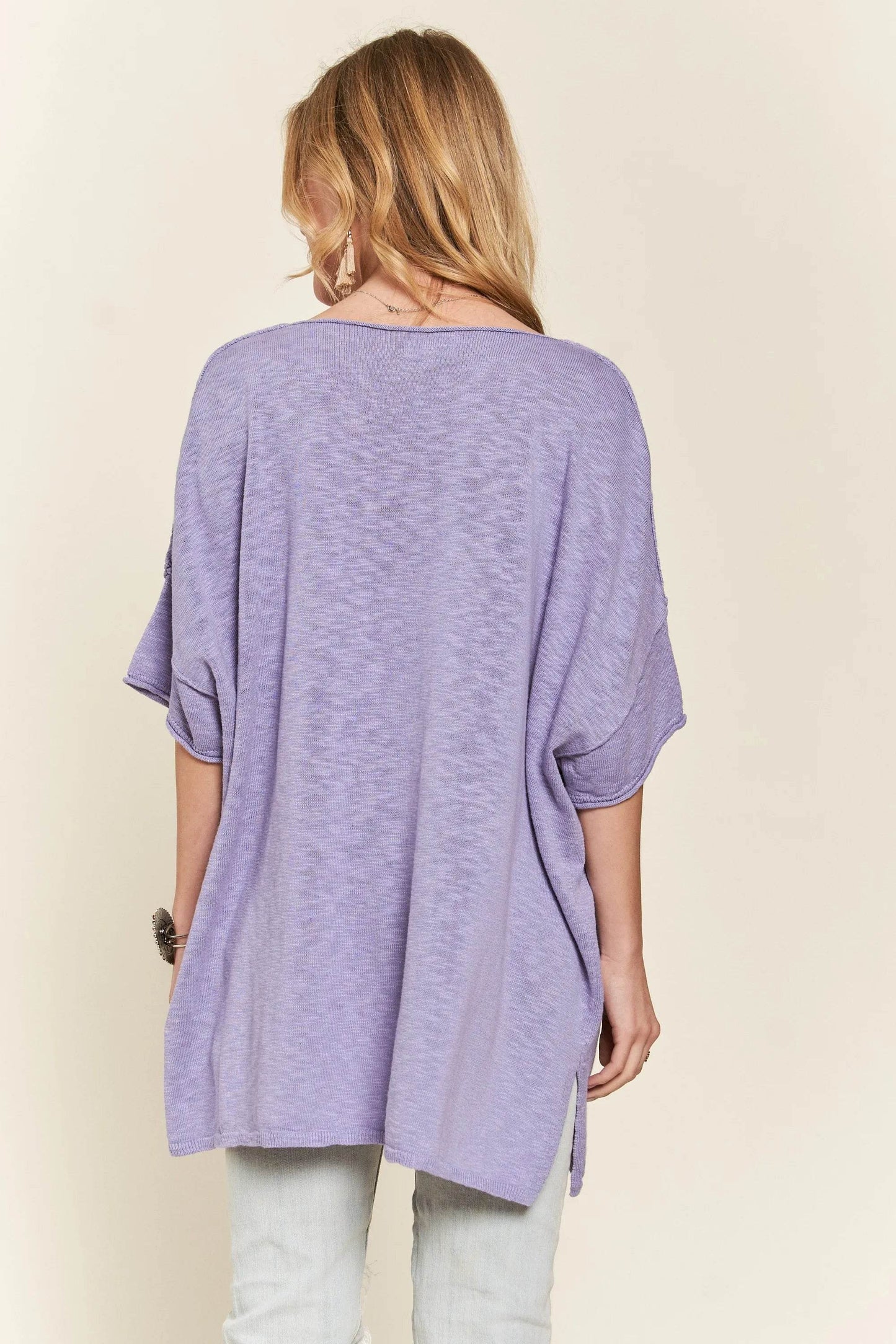 ADORA Drop Shoulder Loose Fit Knit Tunic Top - Shop Style & More | Fresh Looks, Everyday Deals & Free Shipping