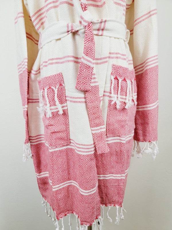 Unisex Robe, Beach or spa Robe with pockets - Red - Shop Style & More | Fresh Looks, Everyday Deals & Free Shipping