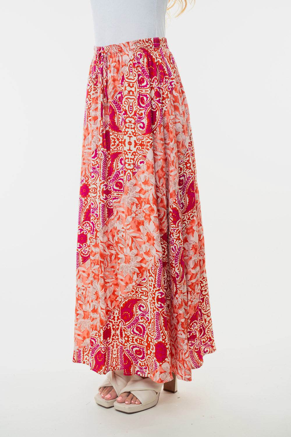 White Birch Full Size High Waisted Floral Woven Skirt - Shop Style & More | Fresh Looks, Everyday Deals & Free Shipping