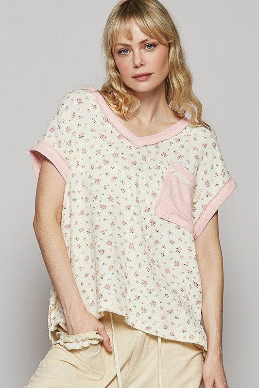 POL Floral V-Neck Short Sleeve T-Shirt - Shop Style & More | Fresh Looks, Everyday Deals & Free Shipping