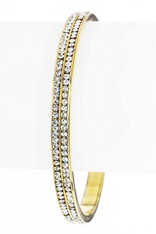 Double Row Crystal Bangle - Shop Style & More | Fresh Looks, Everyday Deals & Free Shipping
