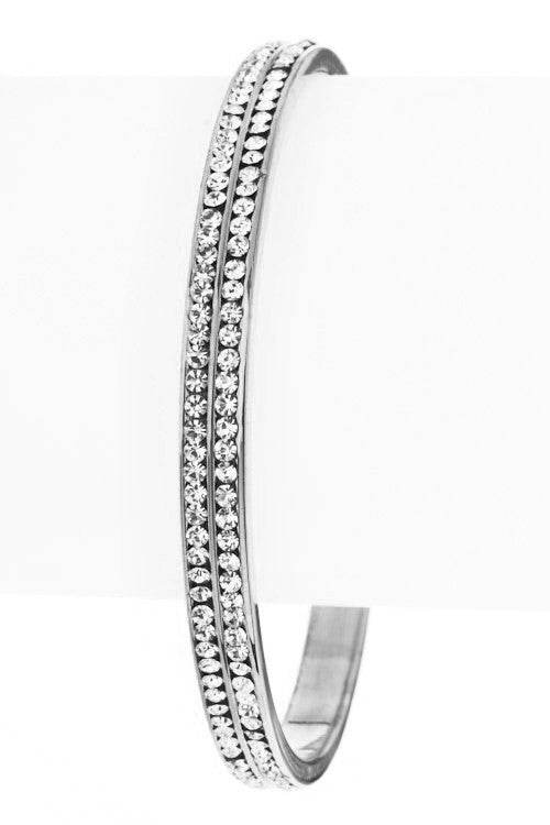Double Row Crystal Bangle - Shop Style & More | Fresh Looks, Everyday Deals & Free Shipping