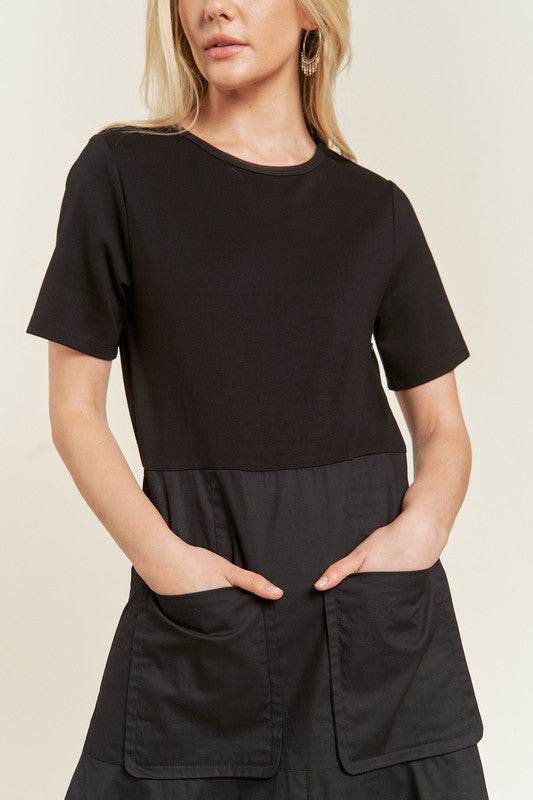 KNIT MIX DRESS - Shop Style & More | Fresh Looks, Everyday Deals & Free Shipping