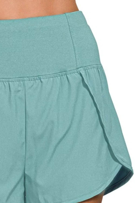 Zenana High Waisted Zippered Back Pocket Running Shorts - Shop Style & More | Fresh Looks, Everyday Deals & Free Shipping