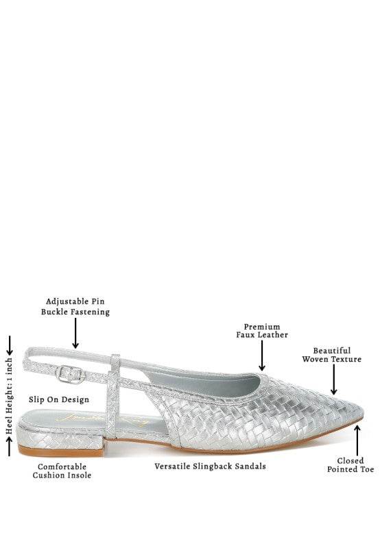 Kurina Metallic Woven Slingback Sandals - Shop Style & More | Fresh Looks, Everyday Deals & Free Shipping