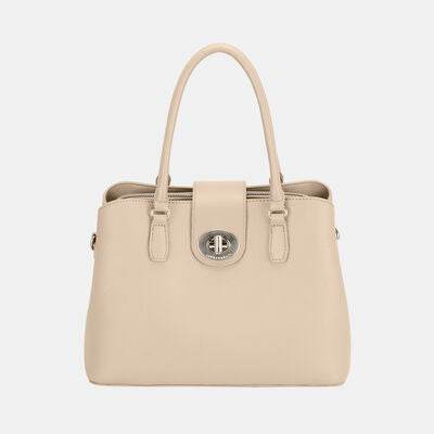 David Jones PU Leather Twist-Lock Tote Bag - Shop Style & More | Fresh Looks, Everyday Deals & Free Shipping
