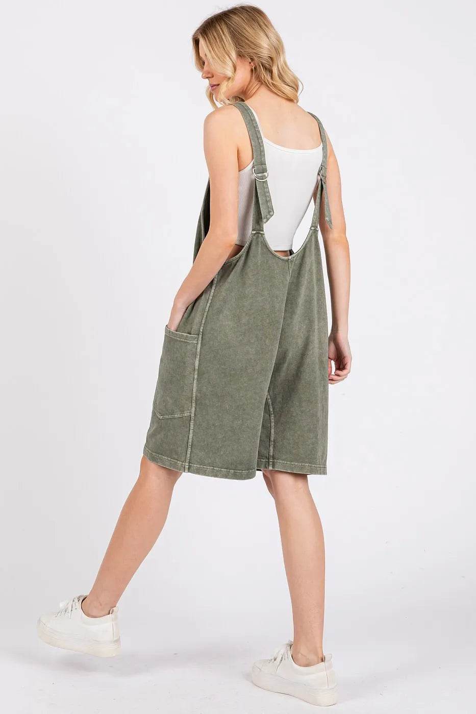 Mittoshop Low Scoop Neck Tank Washed French Terry Romper - Shop Style & More | Fresh Looks, Everyday Deals & Free Shipping