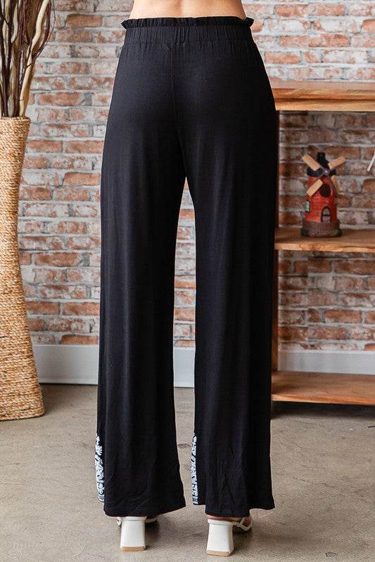 Heimish Full Size Solid Damask Casual Pants Plus Size - Shop Style & More | Fresh Looks, Everyday Deals & Free Shipping