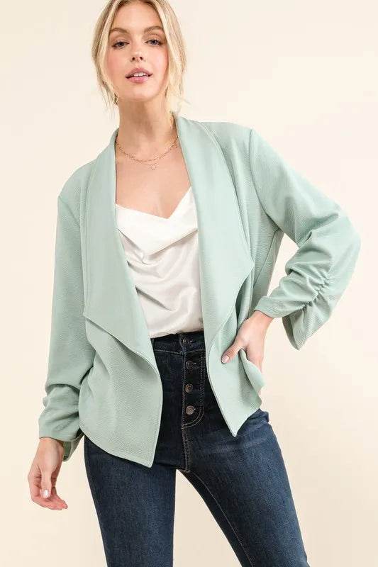 And The Why Stretch Non-Wrinkled Basic Open-Front Blazer - Shop Style & More | Fresh Looks, Everyday Deals & Free Shipping
