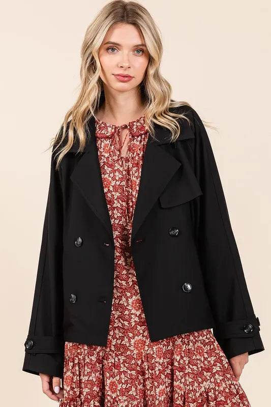 Mittoshop Double Breasted Long Sleeve Trench Coat Jacket - Shop Style & More | Fresh Looks, Everyday Deals & Free Shipping