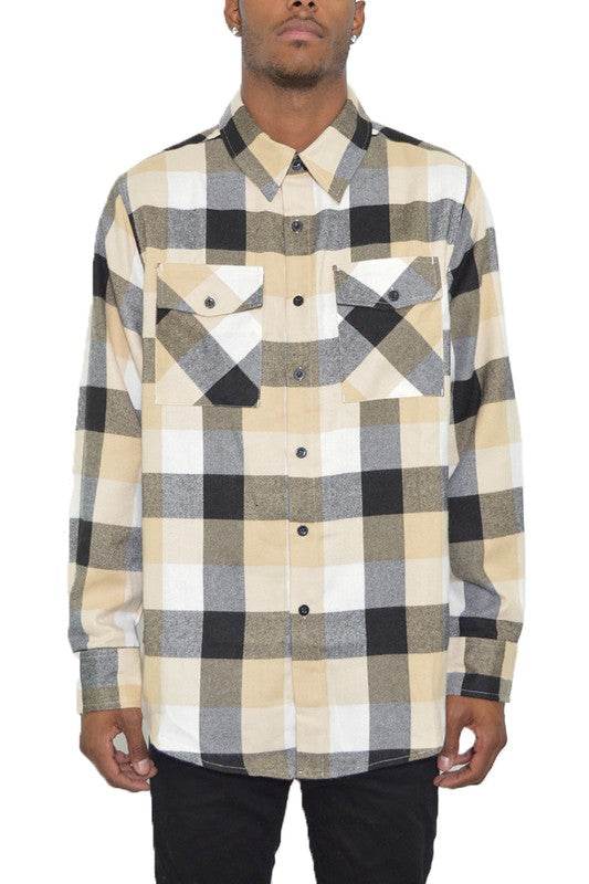 Weiv Long Sleeve Checkered Flannel - Shop Style & More | Fresh Looks, Everyday Deals & Free Shipping