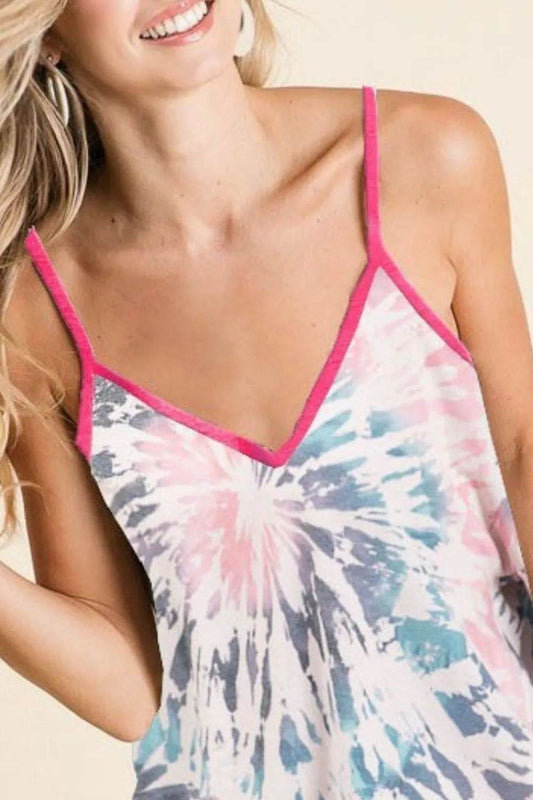 BiBi Tie Dye French Terry Knit Sleeveless Top - Shop Style & More | Fresh Looks, Everyday Deals & Free Shipping