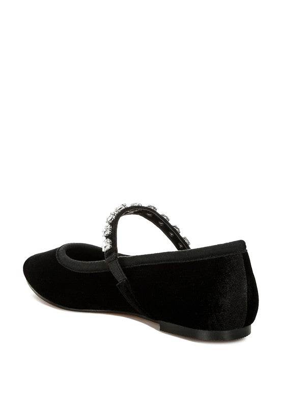 Aralia Velvet Mary Jane Ballerinas - Shop Style & More | Fresh Looks, Everyday Deals & Free Shipping