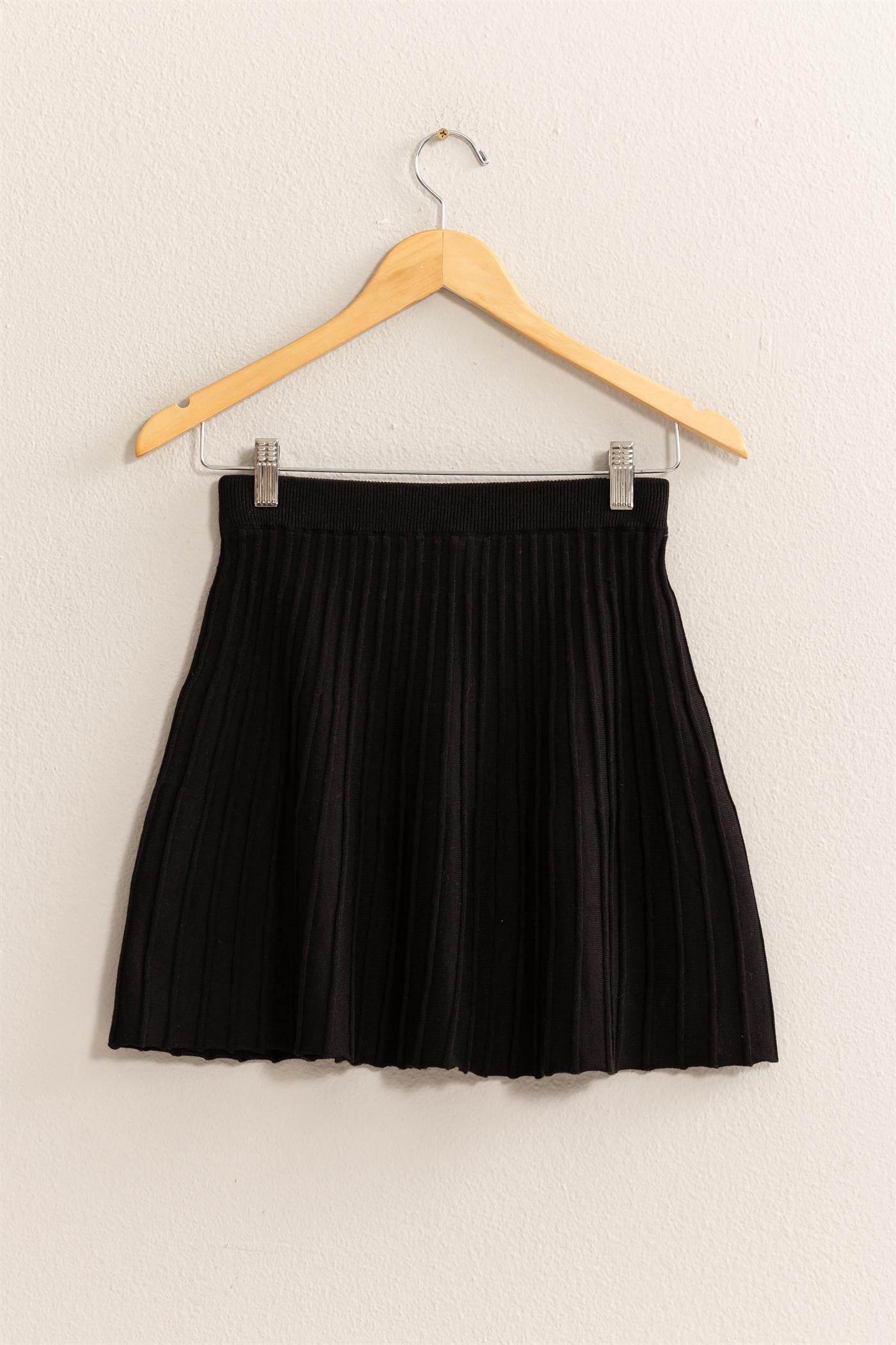 HYFVE High Waist Knit Pleated Flare Mini Skirt - Shop Style & More | Fresh Looks, Everyday Deals & Free Shipping