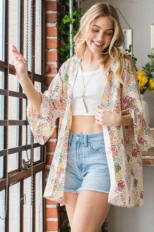 Heimish Full Size Multi Color Floral Open Cardigan Plus Size - Shop Style & More | Fresh Looks, Everyday Deals & Free Shipping