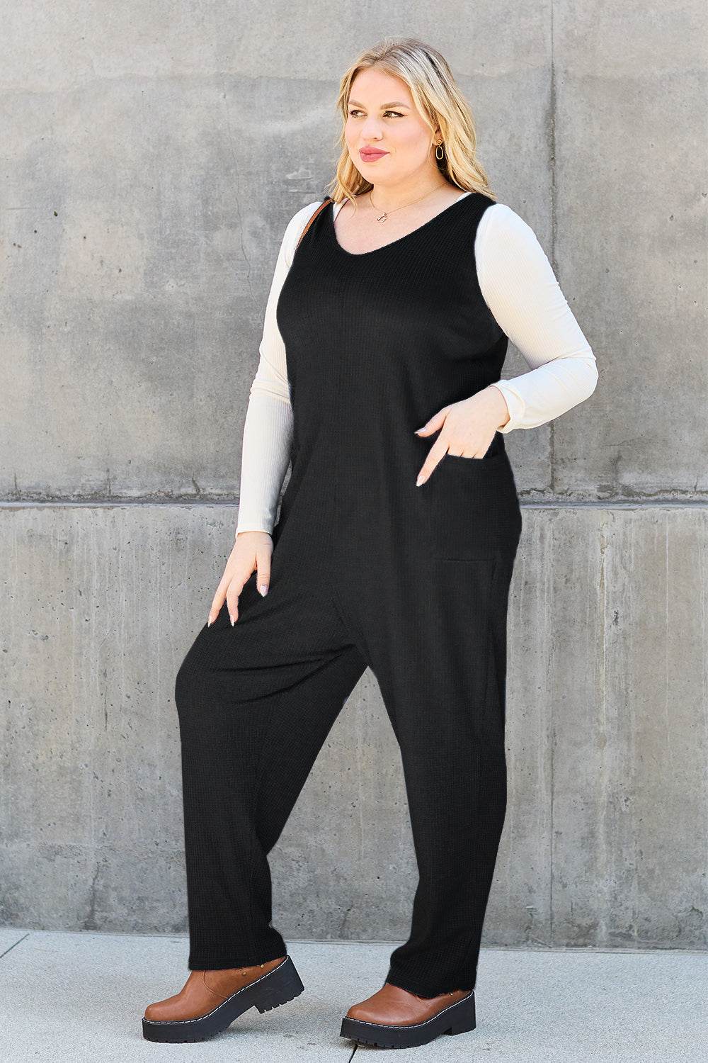 Double Take Full Size Sleeveless Straight Jumpsuit - Shop Style & More | Fresh Looks, Everyday Deals & Free Shipping