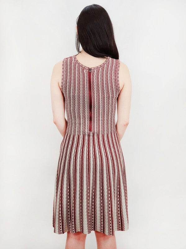 Flare Sleeveless Jacquard Sweater Knitted Dress - Shop Style & More | Fresh Looks, Everyday Deals & Free Shipping