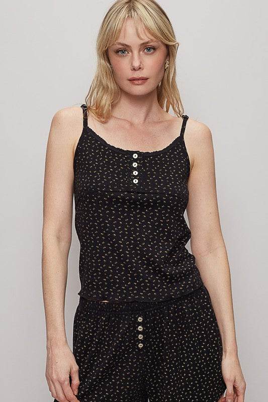 POL Floral Scoop Neck Adjustable Strap Cami - Shop Style & More | Fresh Looks, Everyday Deals & Free Shipping