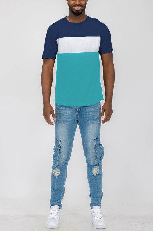 COLOR BLOCK SHORT SLEEVE TSHIRT - Shop Style & More | Fresh Looks, Everyday Deals & Free Shipping