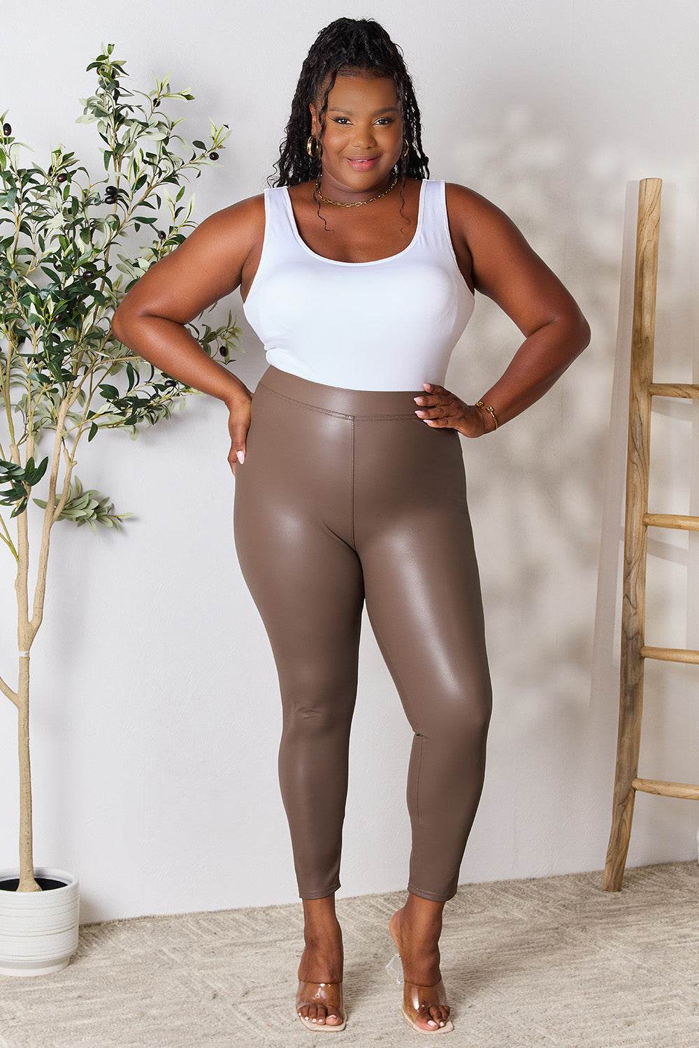 e.Luna Full Size High Waist Skinny Pants - Shop Style & More | Fresh Looks, Everyday Deals & Free Shipping