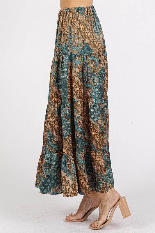 Mittoshop Paisley Patchwork Print Satin Maxi Skirt - Shop Style & More | Fresh Looks, Everyday Deals & Free Shipping