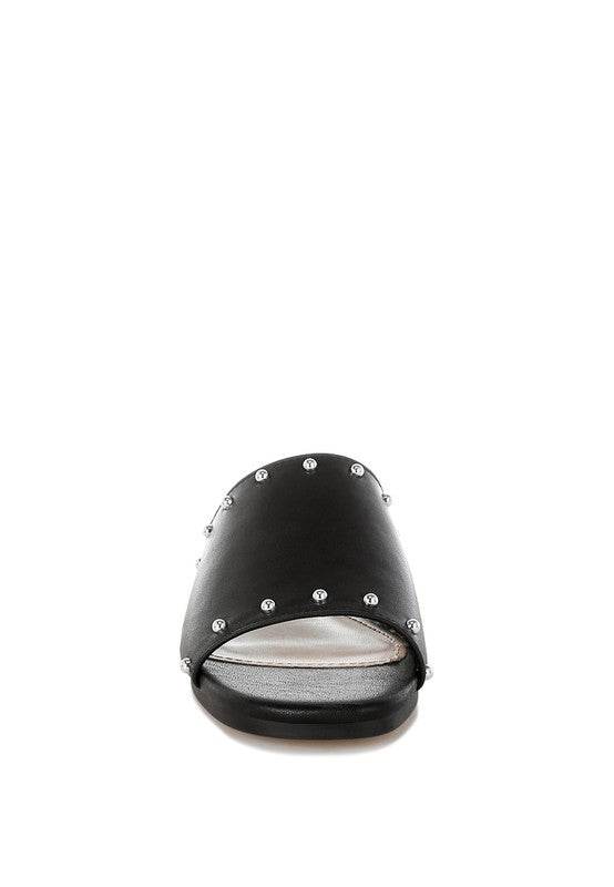 Renaldi Genuine Leather Studded Slip-On Flats - Shop Style & More | Fresh Looks, Everyday Deals & Free Shipping