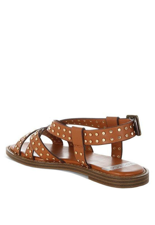 Anemone Studded Flat Gladiator Sandals - Shop Style & More | Fresh Looks, Everyday Deals & Free Shipping