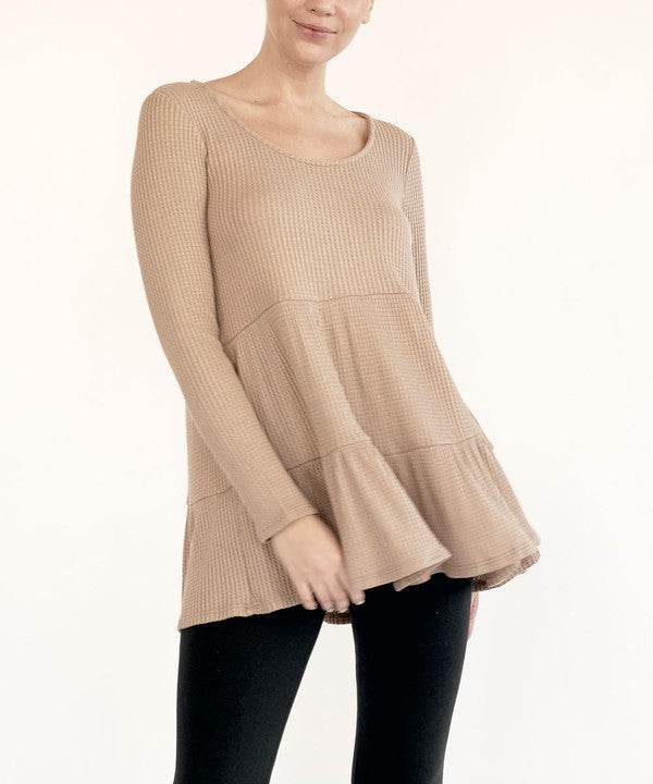 BAMBOO WAFFLE BABYDOLL TUNIC - Shop Style & More | Fresh Looks, Everyday Deals & Free Shipping