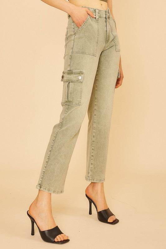 Annie Wear Straight Leg Jeans with Cargo Pockets - Shop Style & More | Fresh Looks, Everyday Deals & Free Shipping