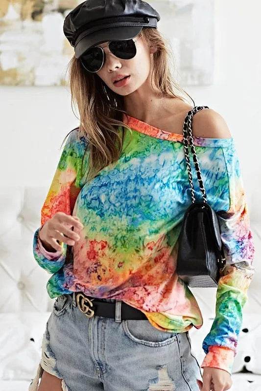 BiBi Tie Dye Soft Knit Jersey T-Shirt - Shop Style & More | Fresh Looks, Everyday Deals & Free Shipping