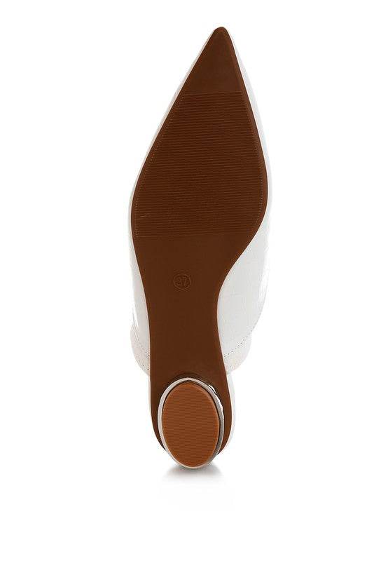 Renata Fantasy Heel Croco Mules - Shop Style & More | Fresh Looks, Everyday Deals & Free Shipping