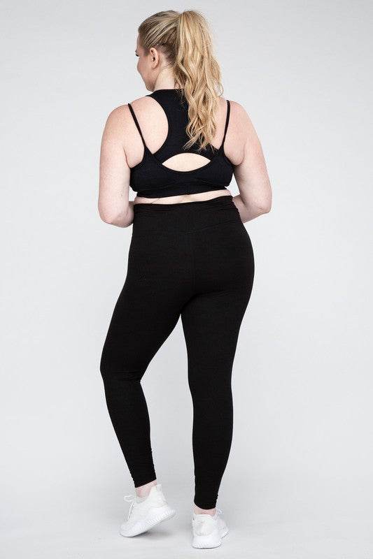 Plus Size V Waist Full Length Leggings - Shop Style & More | Fresh Looks, Everyday Deals & Free Shipping